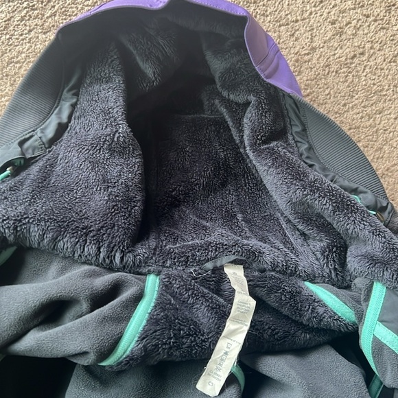Lululemon Escapade Purple Grey Zip Up Midweight Hooded Fur Lined Coat - Picture 8 of 12